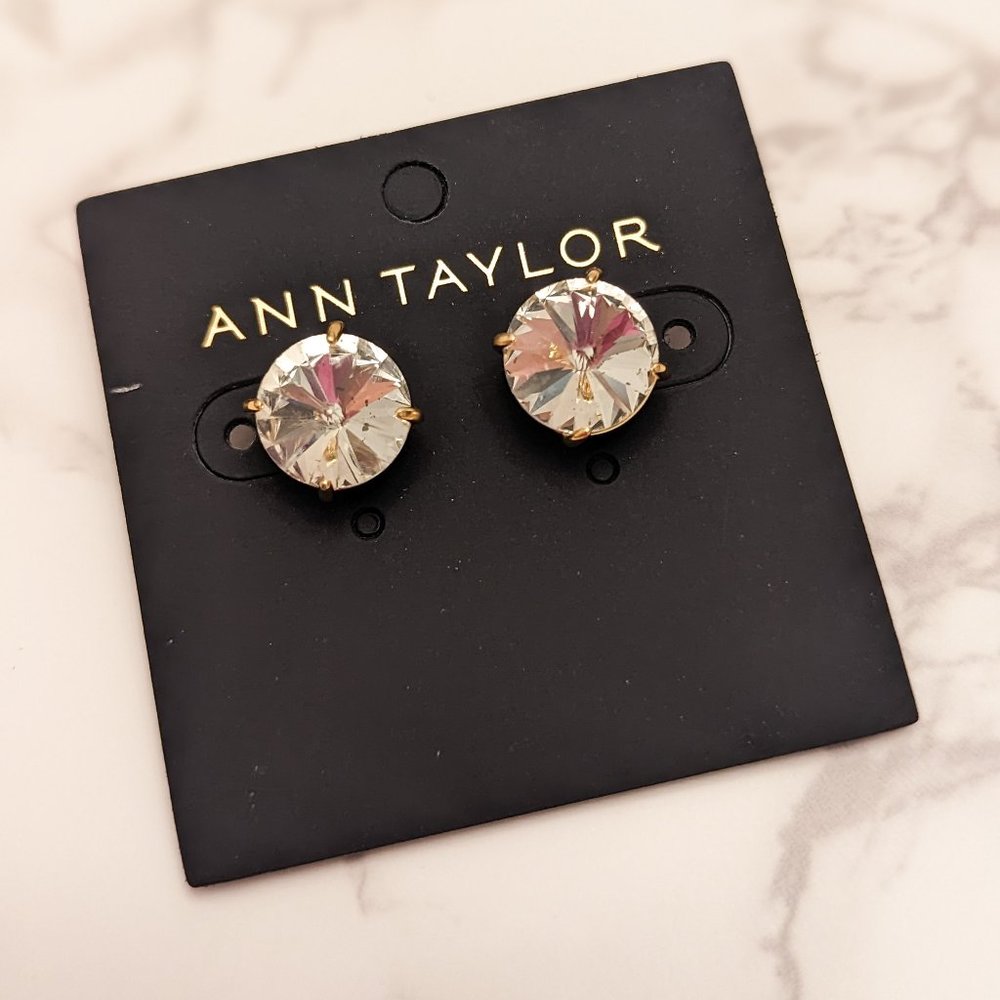 Ann Taylor Crystal Stud Earrings NWT